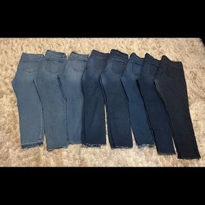 Lot of like new size 14 Loft Blue Jeans (8 pairs)